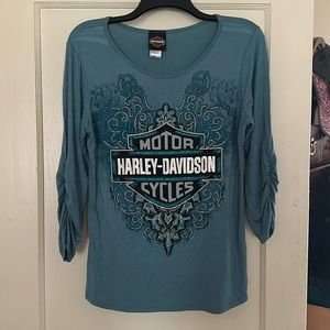 Women’s dressy Harley Blouse with lots of BLING